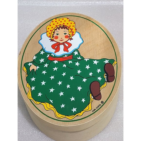 Lynn Gates Nesting Box Set of 3 Oval Painted Toys Doll Rocking Horse Jack in Box - Picture 6 of 8